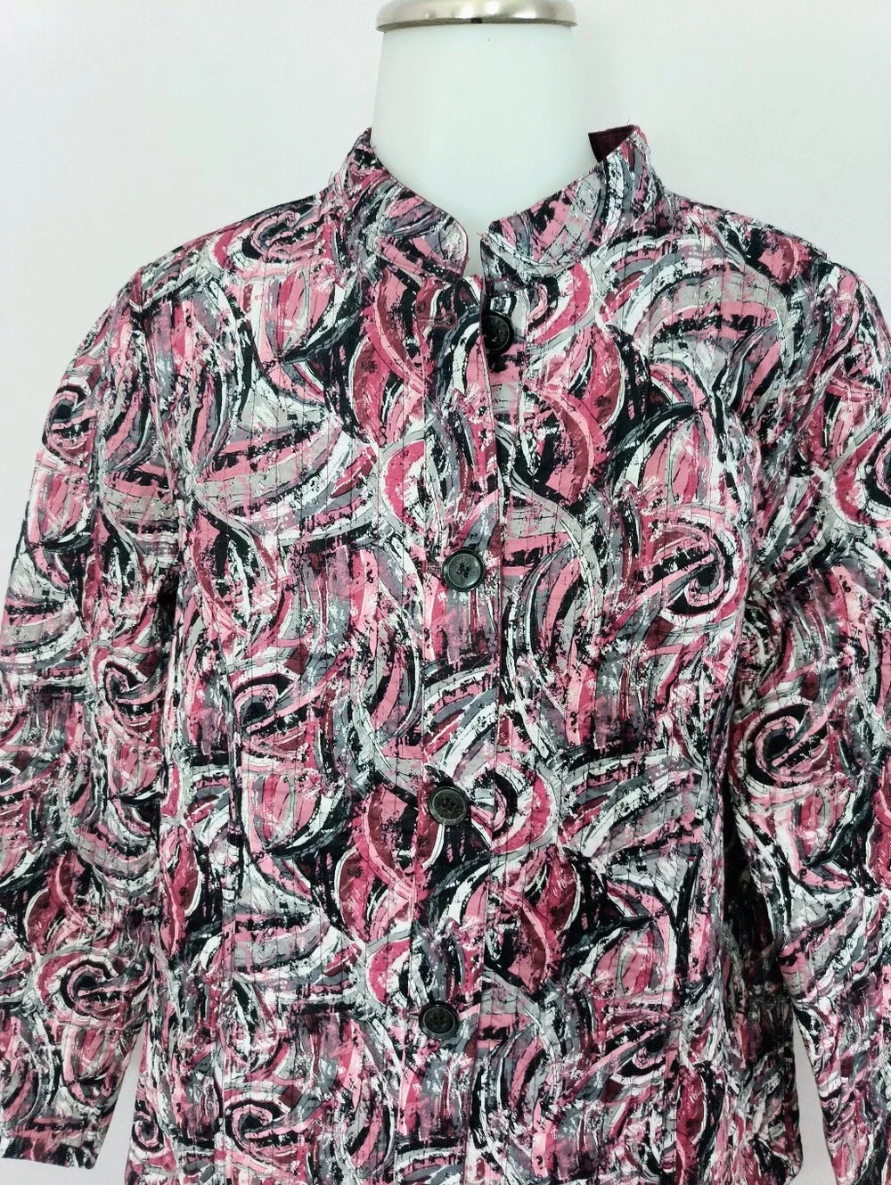 Christopher & Banks Quilted Reversible Button-Front Jacket NWT